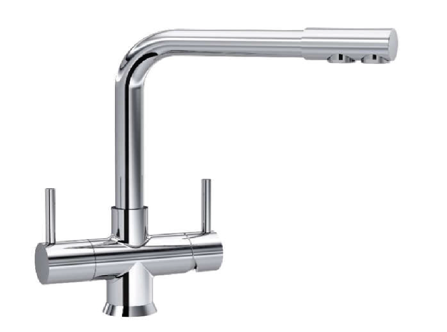 Miscelatore meccanico a 3 vie canna “Elle” e 2 leve